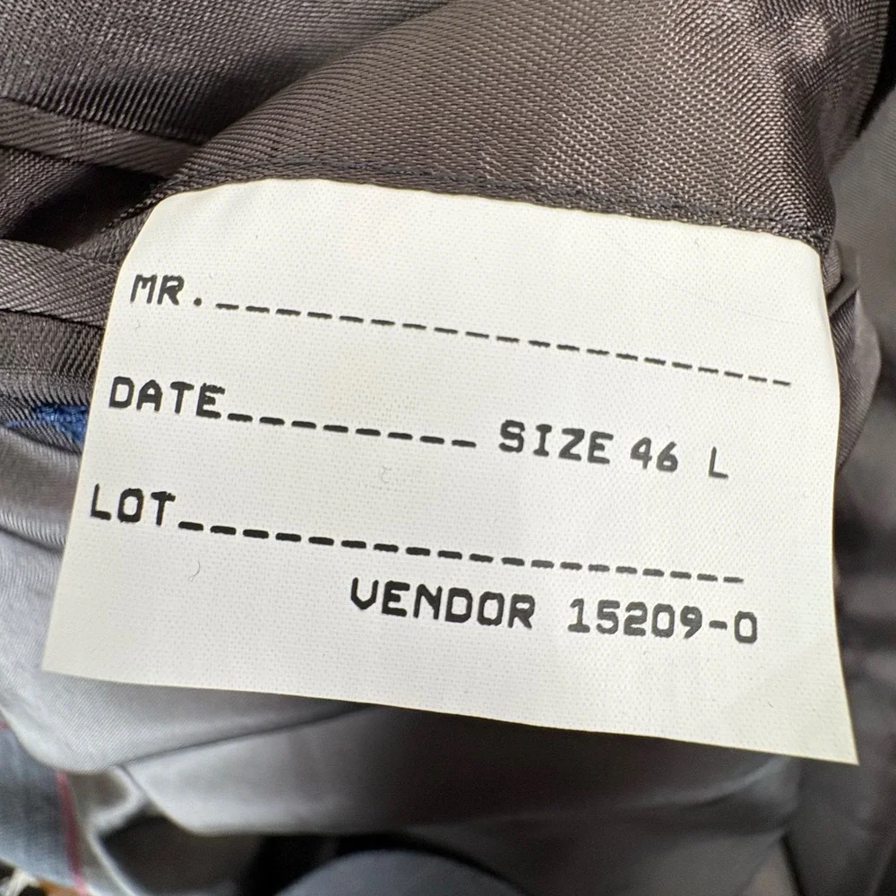 Stafford 2-Piece Suit 46L 40x30 Gray Pleated Glen Plaid Wool Blend Old Money
